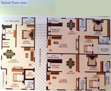 Project Image of 0.0 - 1005.0 Sq.ft 2 BHK Apartment for buy in Harsha Sri Vinayaka Enclave