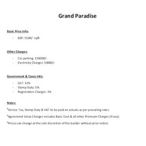 Project Image of 784.0 - 982.0 Sq.ft 2 BHK Apartment for buy in Grand Paradise