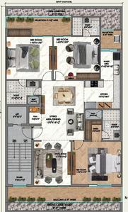 Project Image of 1013.0 - 1350.0 Sq.ft 3 BHK Builder Floor for buy in JKM Greenfield Luxury Floor