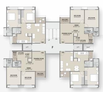 Project Image of 393.85 - 627.97 Sq.ft 1 BHK Apartment for buy in BT Vrundavan Residency