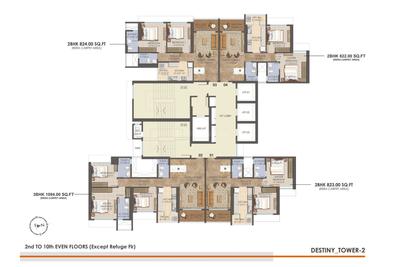 Project Image of 750.0 - 1098.0 Sq.ft 2 BHK Apartment for buy in Asmi Legacy