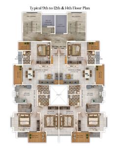 Project Image of 1778.0 - 3660.0 Sq.ft 3 BHK Apartment for buy in Landmarks Orchid Infinity
