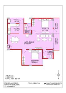 Project Image of 823.0 - 1684.0 Sq.ft 1 BHK Apartment for buy in Aashish A N Reddy Apartment