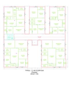 R R Fortune Prabhu Elite Fortune Prabhu Elite Cluster Plan from 1st to 5th Floor 1