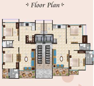 Project Image of 609.45 - 638.3 Sq.ft 2 BHK Apartment for buy in N B Nandanvan Residency