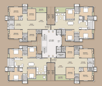Project Image of 1100.0 - 2015.0 Sq.ft 3 BHK Apartment for buy in Suvarna Bhoomi