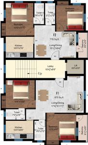 Project Image of 778.0 - 875.0 Sq.ft 2 BHK Apartment for buy in J K Jaivardhan
