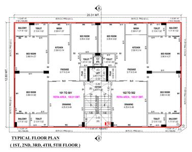 Project Image of 0.0 - 1164.33 Sq.ft 3 BHK Apartment for buy in Vardhman Blossom Kalindi