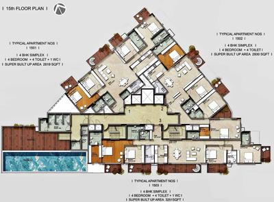 Project Image of 1747.0 - 3251.0 Sq.ft 3 BHK Apartment for buy in Unishire Belvedere Premia