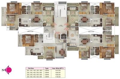 Project Image of 1135.0 - 1520.0 Sq.ft 2 BHK Apartment for buy in Green AMAN VALLEY