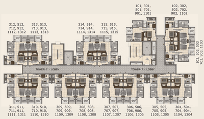 Project Image of 0.0 - 1106.0 Sq.ft 2.5 BHK Apartment for buy in Provident Capella
