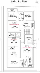 Arul Apartments Arul Apartments Cluster Plan from 2nd to 3rd Floor 1