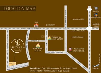 Parshvanath Shivala Villas Location Plan 2