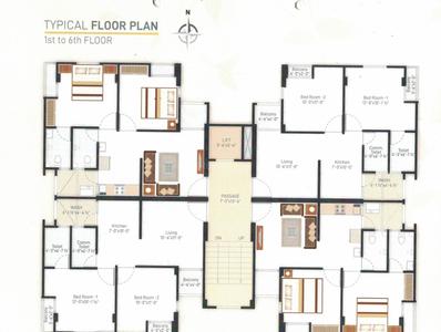 Project Image of 435.94 - 449.18 Sq.ft 2 BHK Apartment for buy in Varsha Param Residency Phase 1