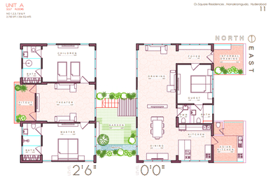 Project Image of 2750.0 - 2950.0 Sq.ft 3 BHK Apartment for buy in O2 Square Residences