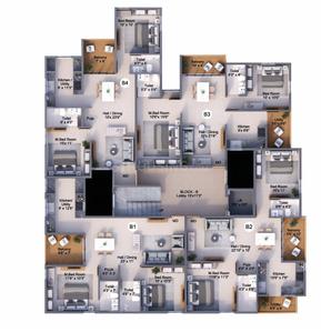 Project Image of 845.0 - 992.0 Sq.ft 2 BHK Apartment for buy in RR Milir