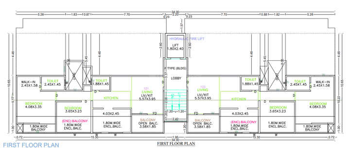 Kimaya One F Wing Cluster Plan for 1st Floor 1