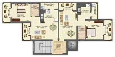 Project Image of 502.0 - 1226.0 Sq.ft 1 BHK Apartment for buy in Calm Acasia Greens Socorro