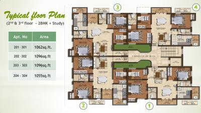Project Image of 883.0 - 1650.0 Sq.ft 2 BHK Apartment for buy in Ramky Fern Dale