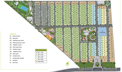 Project Image of 1411.0 - 2758.0 Sq.ft Residential Plot Plot for buy in Sattva Bhoomi