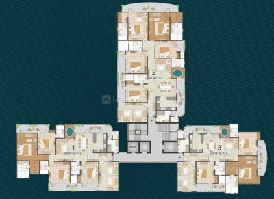 Project Image of 2475 Sq.ft 3 BHK Apartment / Flat for sale in Sector 45 for Rs. 45000000