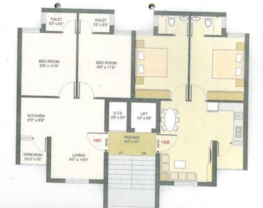 Project Image of 0.0 - 413.12 Sq.ft 2 BHK Apartment for buy in Vikas Hill View