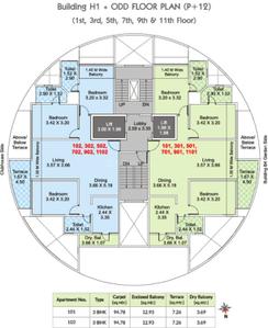 Project Image of 573.0 - 838.0 Sq.ft 2 BHK Apartment for buy in Kumar Corp Park Infinia Phase III