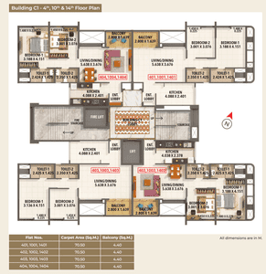 Project Image of 586.63 - 764.24 Sq.ft 2 BHK Apartment for buy in Kumar Princetown Tower C1