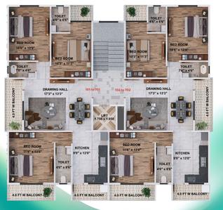 Project Image of 0.0 - 1500.0 Sq.ft 3 BHK Apartment for buy in Aakar Crown