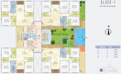 Project Image of 2045.0 - 3130.0 Sq.ft 3 BHK Apartment for buy in Jain Dream One Block 1 & 2