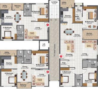 Project Image of 1104.0 - 1956.0 Sq.ft 2 BHK Apartment for buy in Rami Reddy Ashoo Towers