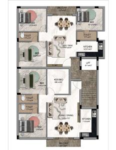 Project Image of 992.0 - 1020.0 Sq.ft 3 BHK Apartment for buy in SP Fairview Flats