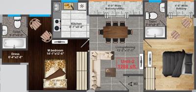 Project Image of 1057.0 - 1288.0 Sq.ft 2 BHK Apartment for buy in Fateh Perfect Casa Bella