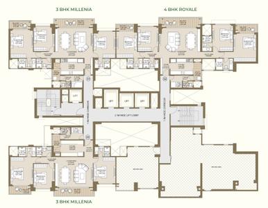 Project Image of 1073.17 - 1796.0 Sq.ft 2 BHK Apartment for buy in Crestoria Estate