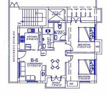 Project Image of 840.0 - 984.0 Sq.ft 2 BHK Apartment for buy in Palace Sai Kishore