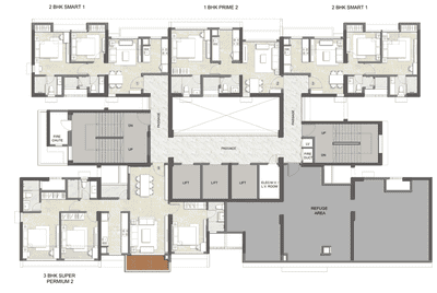 Project Image of 464.0 - 1561.0 Sq.ft 1 BHK Apartment for buy in Kalpataru Sector 5 Wing J And K