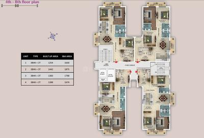 Project Image of 1254.0 - 1442.0 Sq.ft 3 BHK Apartment for buy in Anandi Status