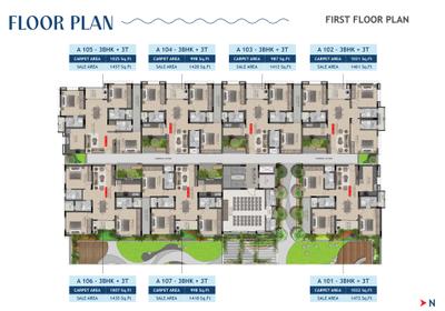 Project Image of 987.0 - 1032.0 Sq.ft 3 BHK Apartment for buy in Isha River Front