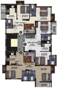 Project Image of 448.0 - 731.0 Sq.ft 1 BHK Apartment for buy in MP Elina