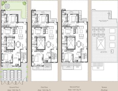 Project Image of 1524.0 - 1750.0 Sq.ft 3 BHK Apartment for buy in Emaar The Terraces Villa Floors