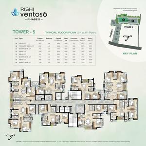 Project Image of 920.0 - 1489.0 Sq.ft 2 BHK Apartment for buy in Rishi Ventoso Phase 2