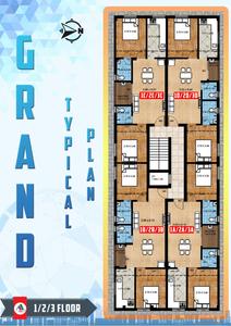 Akshayaa Meridian Meridian Cluster Plan from 1st to 2nd Floor 1