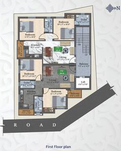 Project Image of 855.0 - 861.0 Sq.ft 2 BHK Apartment for buy in Thansiya Elite Apartments