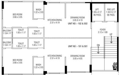 Project Image of 396.54 - 1368.85 Sq.ft 1 BHK Apartment for buy in Om Eminence 14