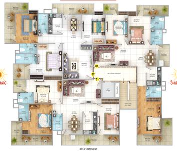 Project Image of 1960.0 - 2065.0 Sq.ft 3 BHK Apartment for buy in RD Eco Sunshine