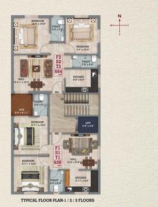 Project Image of 639.0 - 684.0 Sq.ft 2 BHK Apartment for buy in Sri Varalakshmi