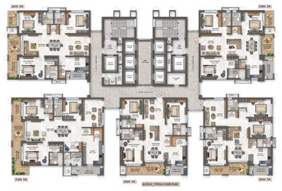 Project Image of 3390.0 - 4825.0 Sq.ft 3.5 BHK Apartment for buy in The Cascades Neopolis