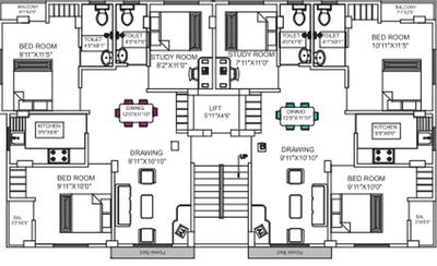 Project Image of 1105.0 - 1115.0 Sq.ft 2.5 BHK Apartment for buy in Lakhan Raj