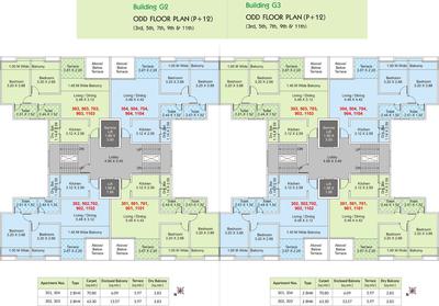 Project Image of 573.0 - 838.0 Sq.ft 2 BHK Apartment for buy in Kumar Corp Park Infinia Phase III