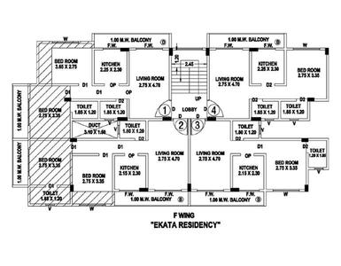 Project Image of 555.0 - 930.0 Sq.ft 1 BHK Apartment for buy in Ekta Residency